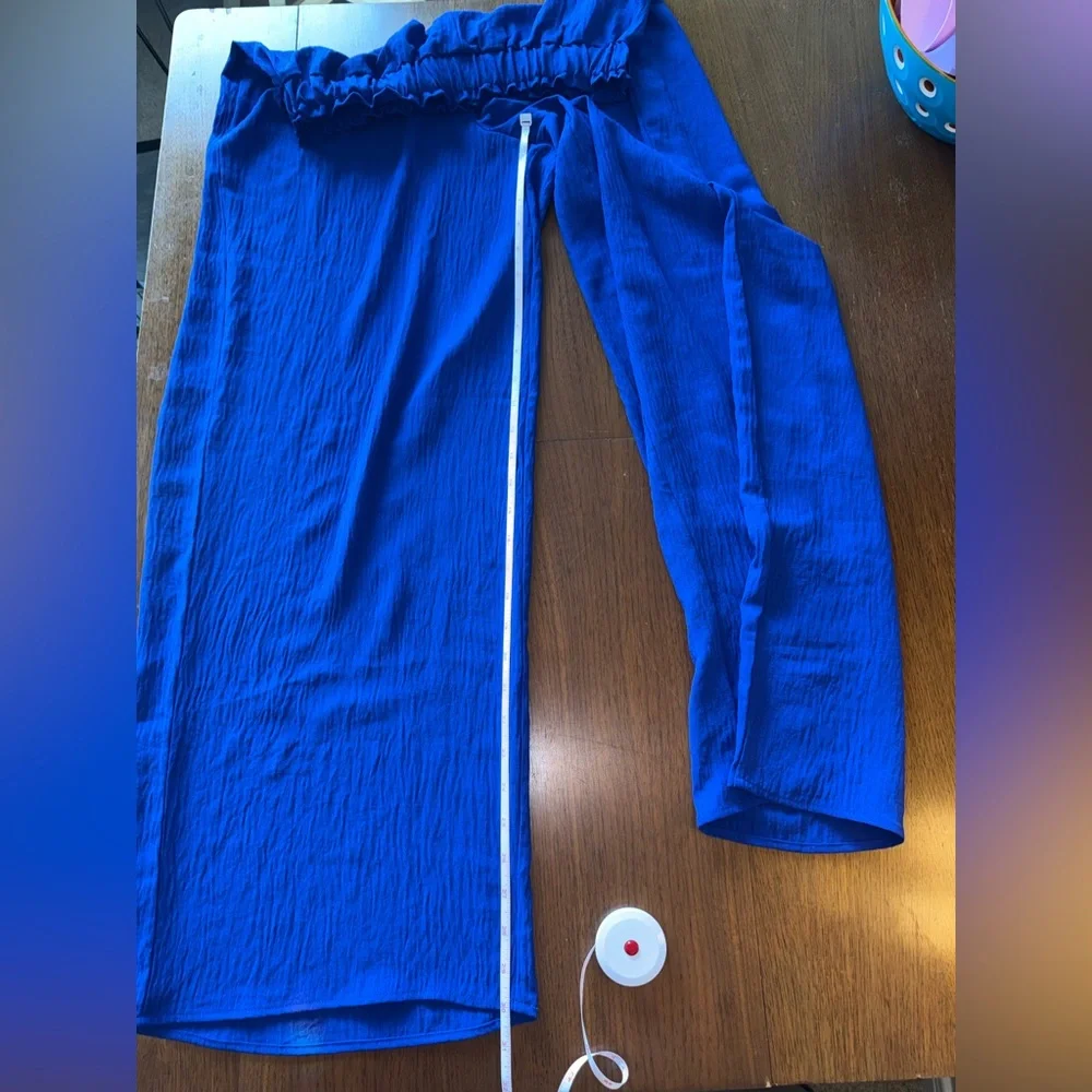 Susan Graver Electric Blue Wide-Leg Pants - Picture 3 of 14